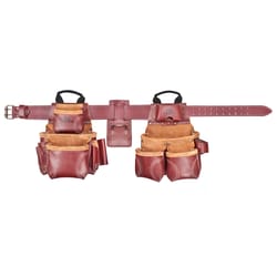 CLC Signature Elite Pro 18 pocket Leather Framers Combo Tool Belt 24 in. L Brown L 29 in. 42 in.