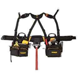 DeWALT Heavy Duty 20 pocket Polyester Combo Apron with Suspenders Black 1 pk