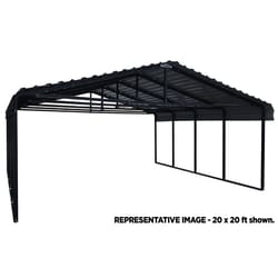 Arrow 20 ft. x 24 ft. Steel Horizontal Peak Carport without Floor Kit