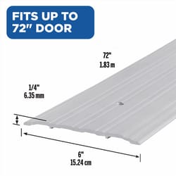 M-D BUILDING PRODUCTS 0.25 in. H X 6 in. W X 72 in. L Aluminum Commercial Threshold Silver