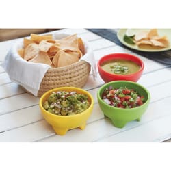 Fox Run 4 oz Assorted Plastic Salsa Bowls 5 in. D 3 pc