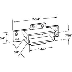 Prime-Line 1-1/4 in. L Plastic Center Guide Drawer Track Back Plate 1 pk