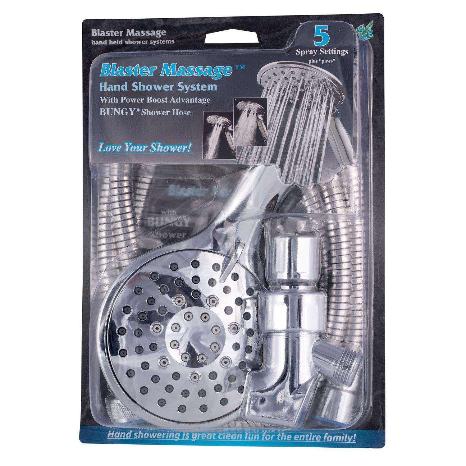 Whedon Blaster Massage Chrome 5 settings Handheld Showerhead 2.5 gpm Ace Hardware