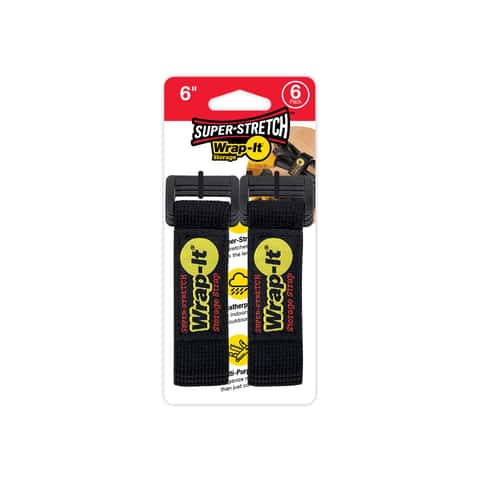 6 L Straps Ace Hardware Black - Super-Stretch lb pk 10 in. 6 Stretch Wrap-It in. X 1 W Storage