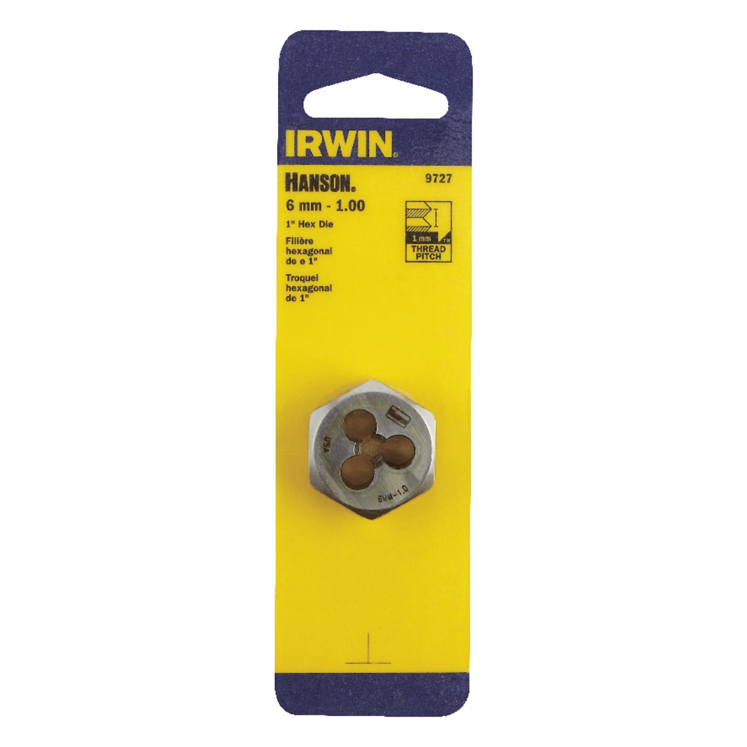 Photos - Other Hand Tools IRWIN Hanson High Carbon Steel Metric Hexagon Die 6 - 1.00 mm 1 pc 9727ZR 