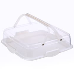 Progressive SnapLock 6 qt Clear/White Appetizer Tray 1 pk