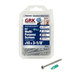 GRK Fasteners R4 No. 10 X 3-1/8 in. L Star Flat Head Multi-Purpose Screws 70 pk