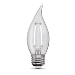 Feit White Filament BA10 E26 (Medium) Filament LED Bulb Soft White 60 Watt Equivalence 2 pk