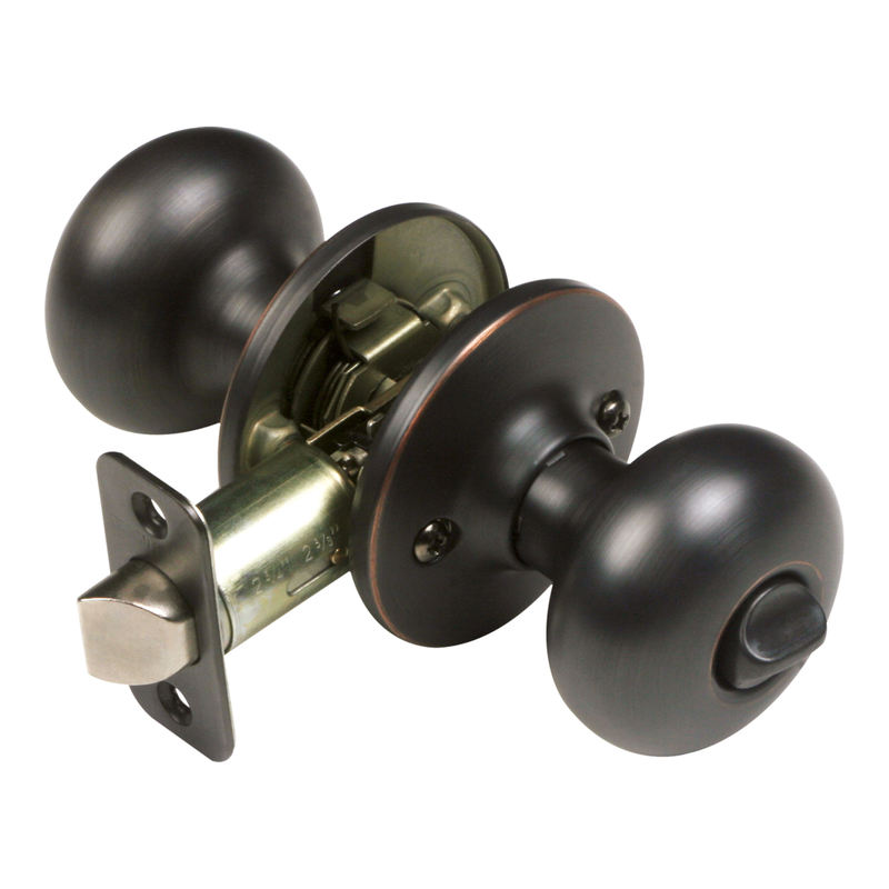 Photos - Door Handle Design House Cambridge Oil Rubbed Bronze Privacy Knob Right or Left Handed 