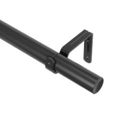 Umbra Zen Matte Black Curtain Rod 32 in. L X 128 in. L