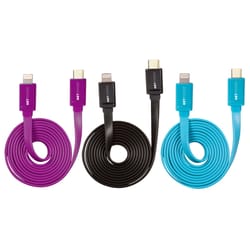 GetPower Assorted Lightning USB Charge and Sync Cable For Apple iPod, iPhone, iPad 4 ft. L