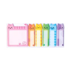 OOLY Note Pals Cat Parade 2.13 in. W X 6.3 in. L Assorted Sticky Tabs 1 pad