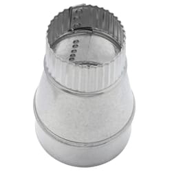 Imperial 4 in. D X 3 in. D Galvanized Steel Reducer with Crimp