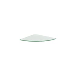 Dolle 0.31 in. H X 9.8 in. W X 9.8 in. D Clear/White Glass Corner Shelf