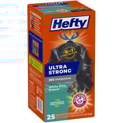 Hefty 30 gal Pine Trash Bags Drawstring 25 pk