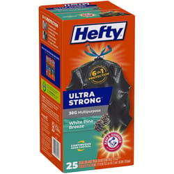 Hefty 30 gal Pine Trash Bags Drawstring 25 pk