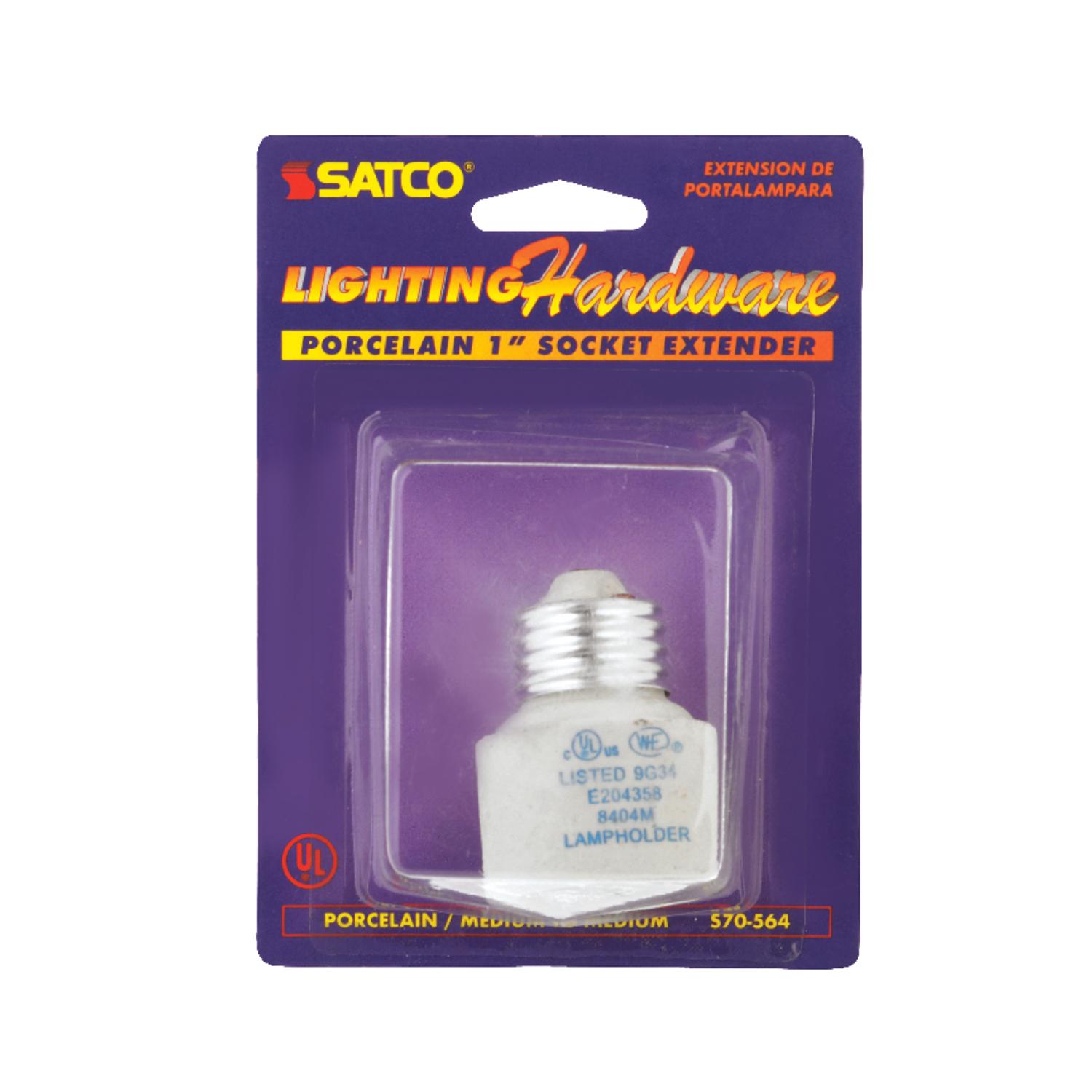 Satco Porcelain Medium Base Socket Extender 1 pk Ace Hardware