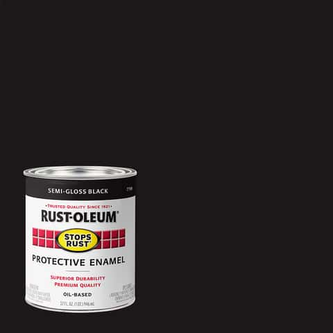 Rust-Oleum Stops Rust Semi-Gloss Black Spray Paint 12 oz - Ace Hardware