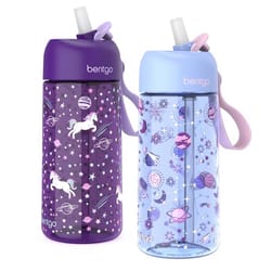 Bentgo 15 oz Assorted BPA Free Unicorn/Lavender Galaxy Bottle with Straw Cap