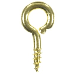 Ace 3/32 in. D X 5/8 in. L Polished Brass Screw Eye 7 lb. cap. 7 pk