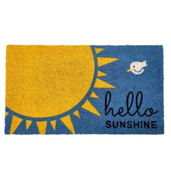 First Concept 18 in. W X 30 in. L Multi-Color Hello Sunshine Coir Door Mat