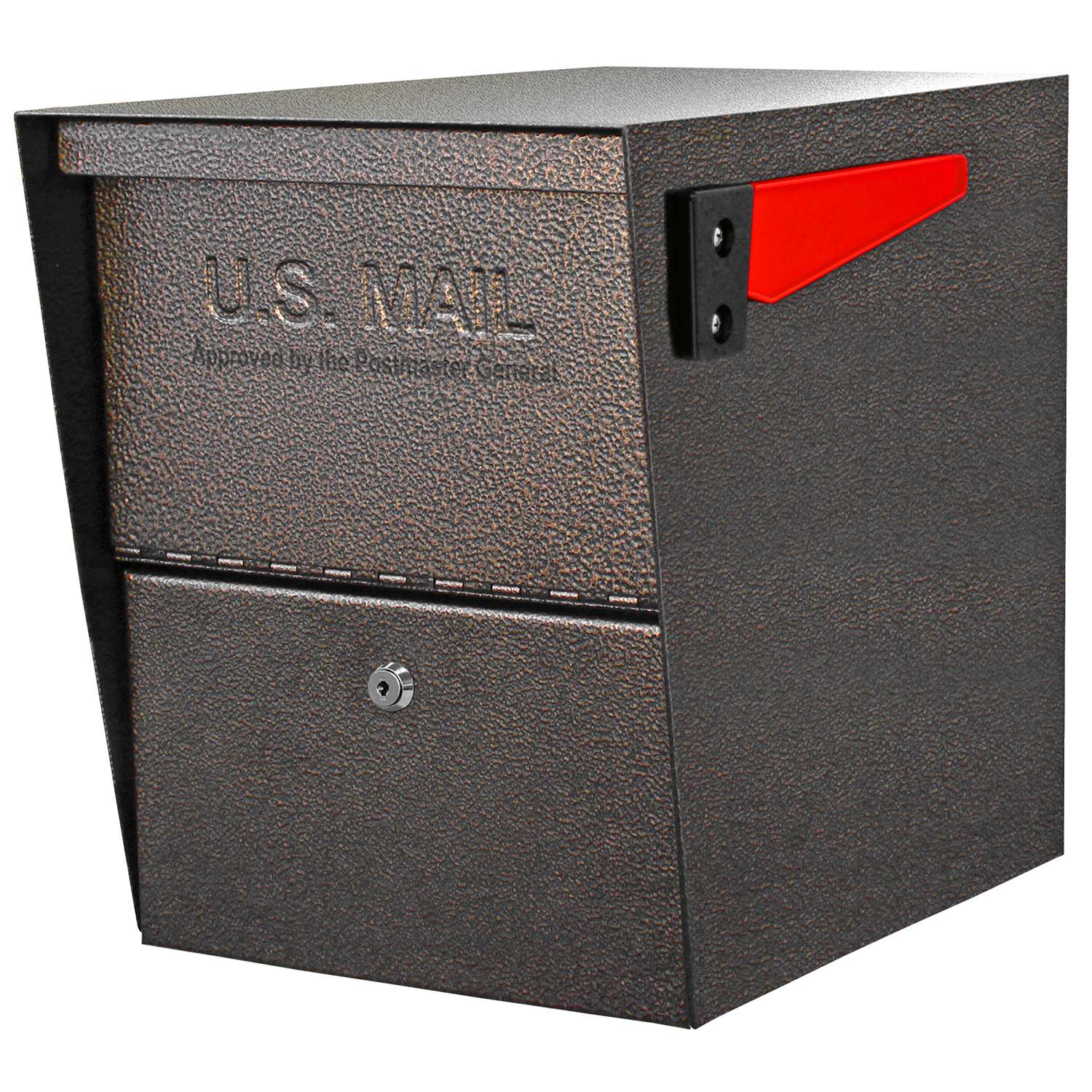 Mail Boss Package Master Modern Galvanized Steel Post Mount Bronze