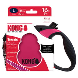 Kong Fuchsia Plastic Dog Retractable Leash Large