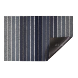 Chilewich 18 in. W X 28 in. L Denim Block Stripe Vinyl Door Mat