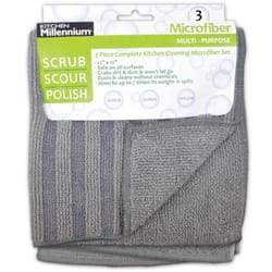 Kane Home Alloy Gray Microfiber Kitchen Utility Cloth 4 pk