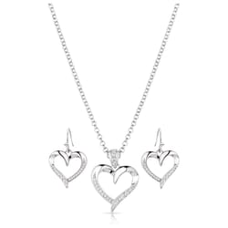 Montana Silversmiths Women's Divine Affection Heart Silver Jewelry Sets