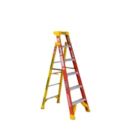 Werner LEANSAFE 6 ft. H Fiberglass Step Ladder Type IA 300 lb. capacity