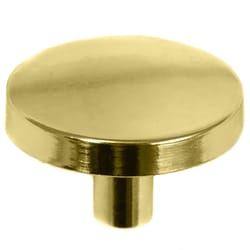 Laurey Tech Round Cabinet Knob 1-1/4 in. D Polished Brass 1 pk