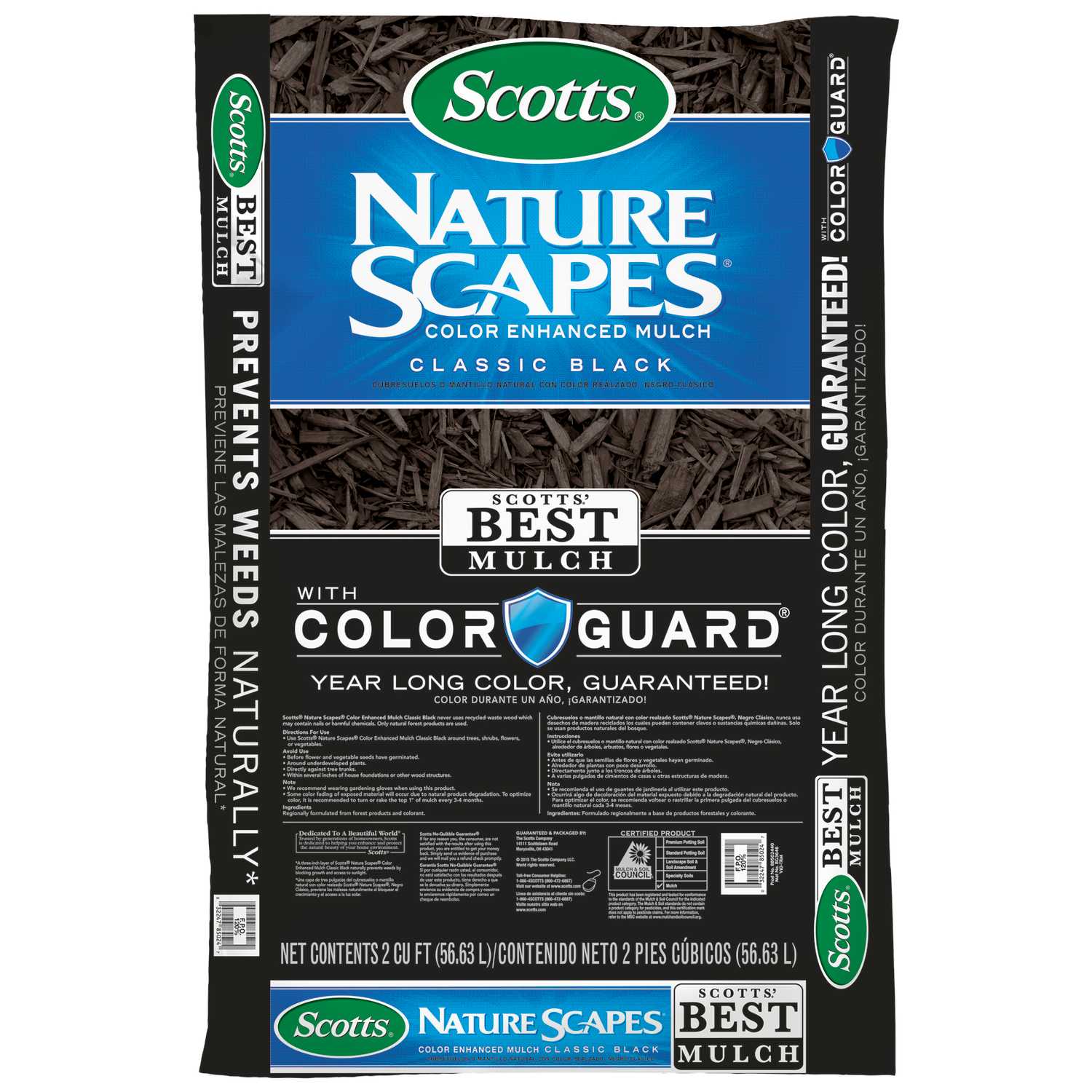 Scotts Nature Scapes Classic Black Bark ColorEnhanced Mulch 2 cu. ft
