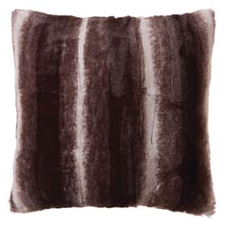 Carstens Inc 18 in. H X 6 in. W X 18 in. L Dark Brown/White Polyester Pillow