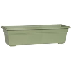 Novelty 6.4 in. H X 23.8 in. W X 8 in. D Plastic Countryside Flowerbox Flower Box Sage