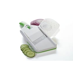 Progressive Prep Solutions Green/White ABS/Stainless Steel Adkust-a-Slice Mandoline