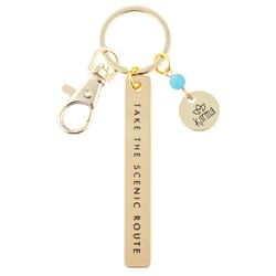 Karma Take The Scenic Route Sentiment Keychain Metal 1 pk