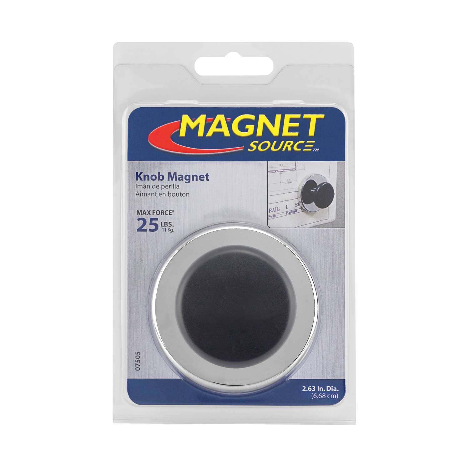 Master 1.25 in. Ceramic Knob 25 lb. pull 3.4 MGOe