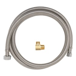 Ace 1/2 in. FIP in. X 3/8 in. D Compression 60 in. Braided Stainless Steel Dishwasher Supply Line