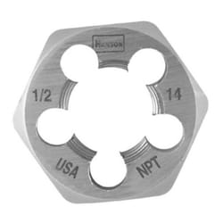 Irwin Hanson High Carbon Steel SAE Hexagon Die 1/2 in. 1 pc