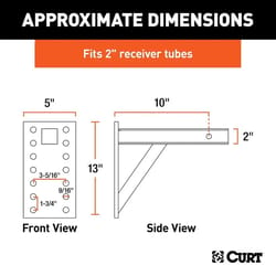 CURT 10000 lb. cap. 2 in. Pintle Mounting Plate