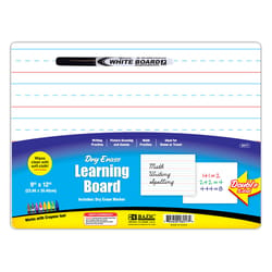 Bazic Products 9 in. H X 12 in. W None Double Sided Dry Erase Learning Board