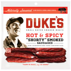 Duke's Hot and Spicy Smoked Sausages 5 oz Pegged