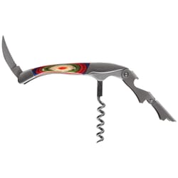 Totally Bamboo Marrakesh Multicolored Stainless Steel/Wood Waiter's Corkscrew