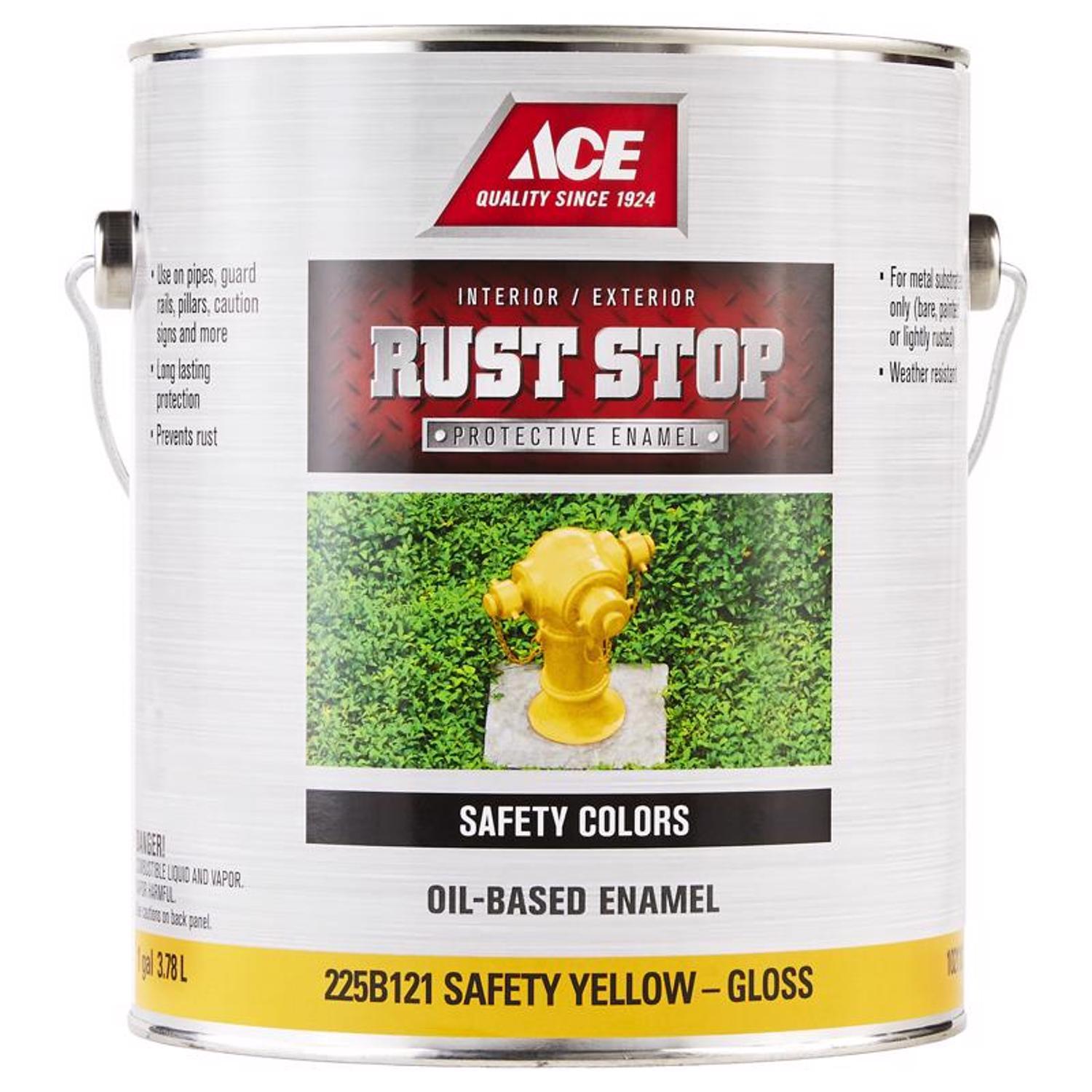 Ace Rust Stop Indoor and Outdoor Gloss Safety Yellow Oil