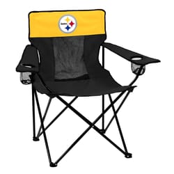 Logo Brands Black Pittsburgh Steelers Folding Quad Chair