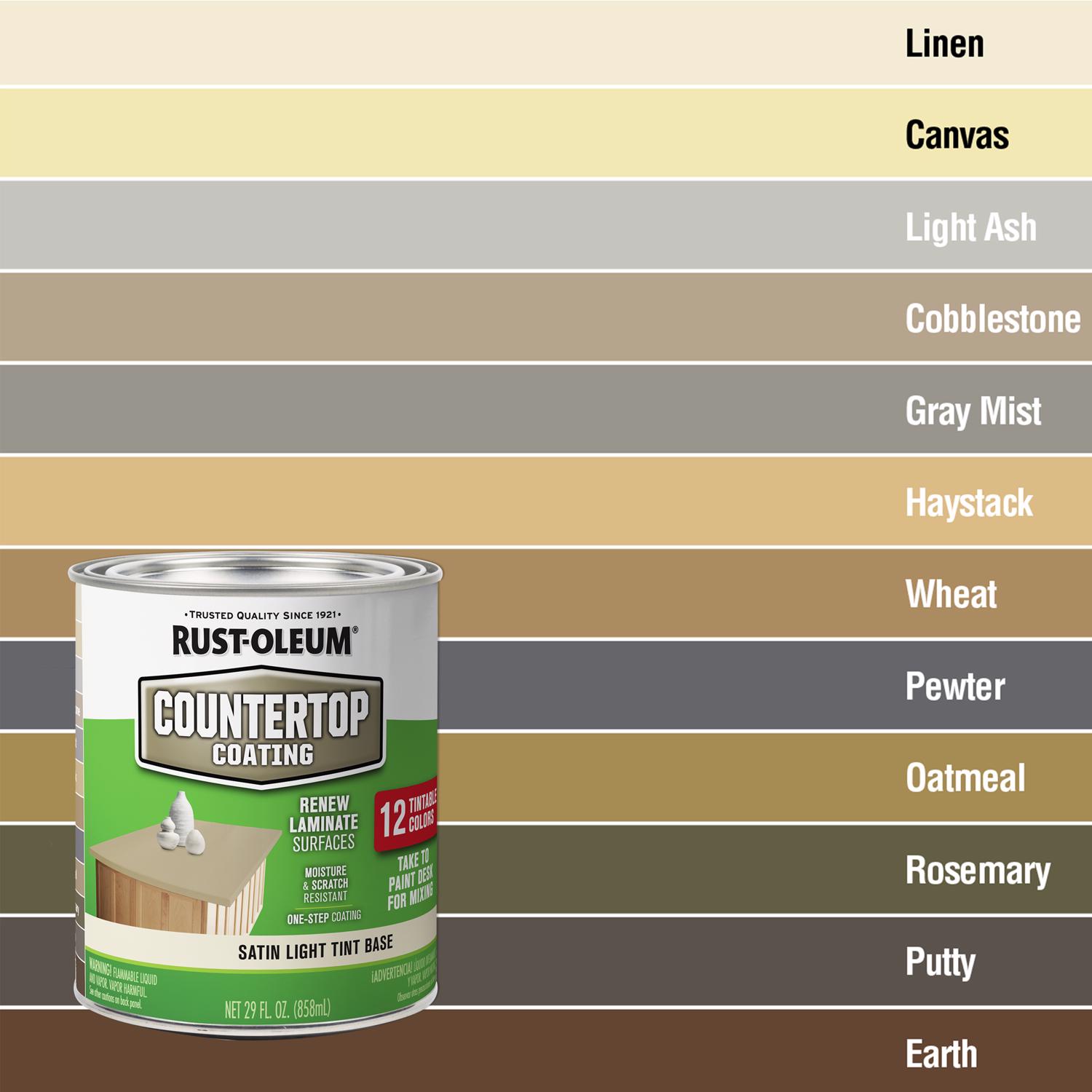 Rust-Oleum Specialty Satin Light Tint Base Acrylic Countertop Paint 29