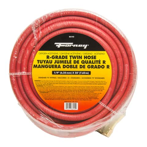 Forney 86145 R-Grade Oxy-Acetylene Hose, 1/4 x 25