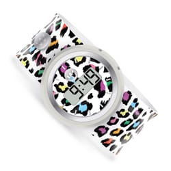 Watchitude Slap Child's Leopard Camo Round Multicolored Digital Watch Silicone Water Resistant