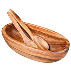 Pacific Merchants Natural Acacia Wood Oval Bowl 1 pk